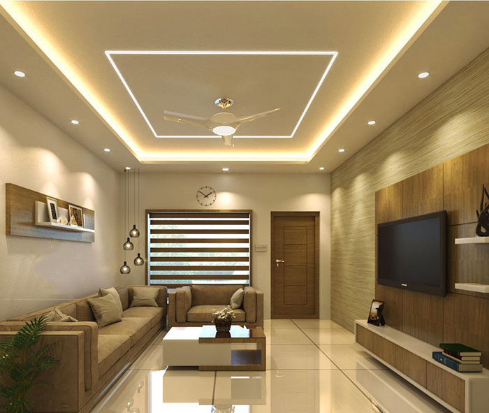 trần thạch cao phòng khách hiện đại sang trọng